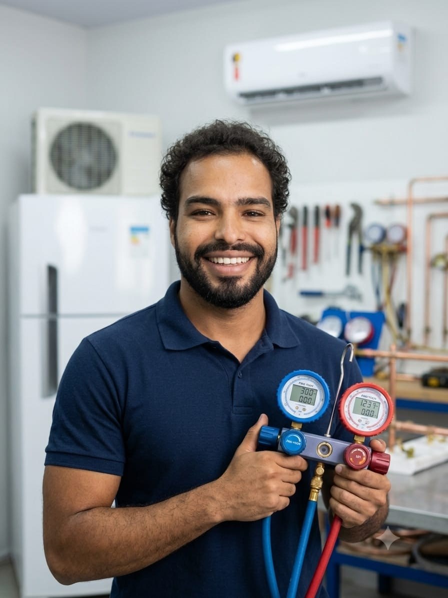 Igor Rocha, técnico da IBK Refrigeração
